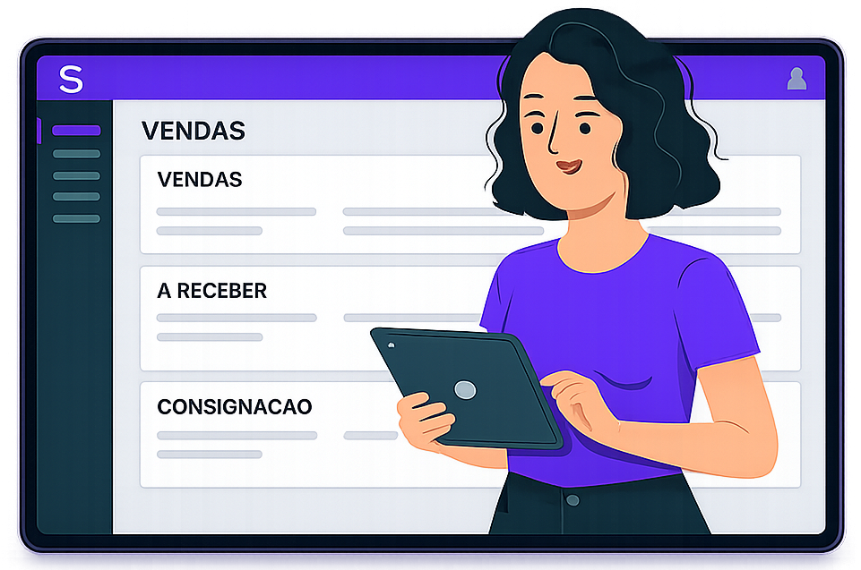 Dashboard do Lojatic mostrando controle de vendas
